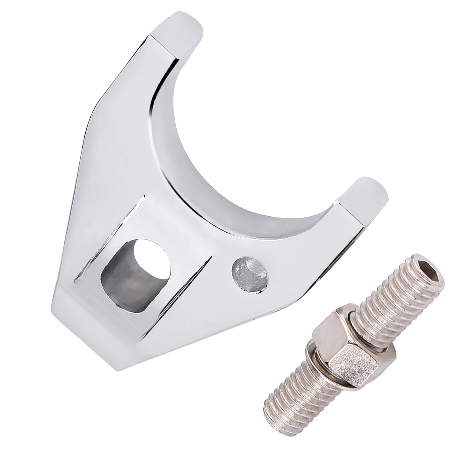 Electronic ignition kit Chrome Billet Aluminum Distributor Clamp Hold Down with Screw Replacement for Chevy SBC BBC SB BB HEI Electronic