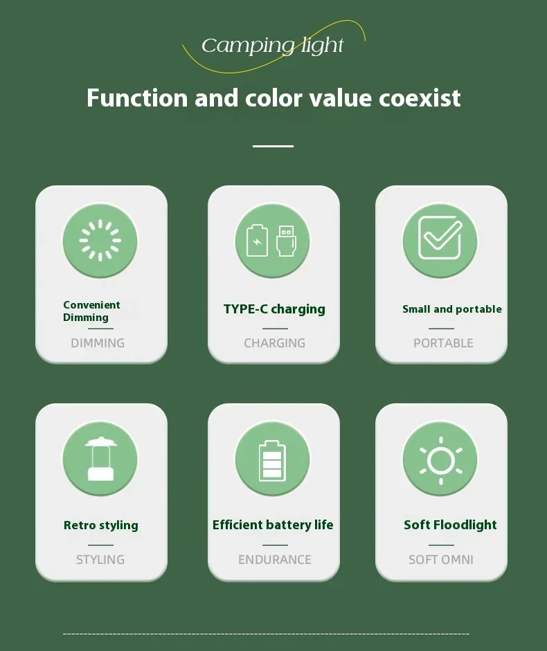 Description Picture 3 of itemRetro Solar Camping Lights USB Rechargeable LED Portable Lantern Waterproof Outdoor Hanging Emergency Tent Atmosphere Horse Lamp