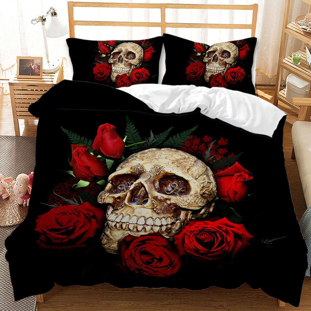 Colorful Galaxy Mandala Skull Queen Bedding Set Duvet Cover 3pcs Gothic Bedding Set Cool Universe Bedding Sets AliExpress