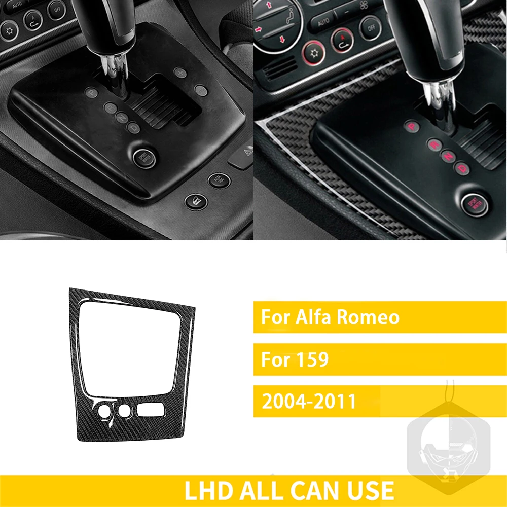 Alfa7alfa Romeo 159 Carbon Fiber Gear Shift Panel Trim Sticker - Left Hand  Drive