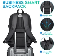 BANGE Lightweight 15.6 inch Laptop Backpack Waterproof USB Charge Port Multifunctional Travel Hiking School Bag Mochila for Men - Image 4