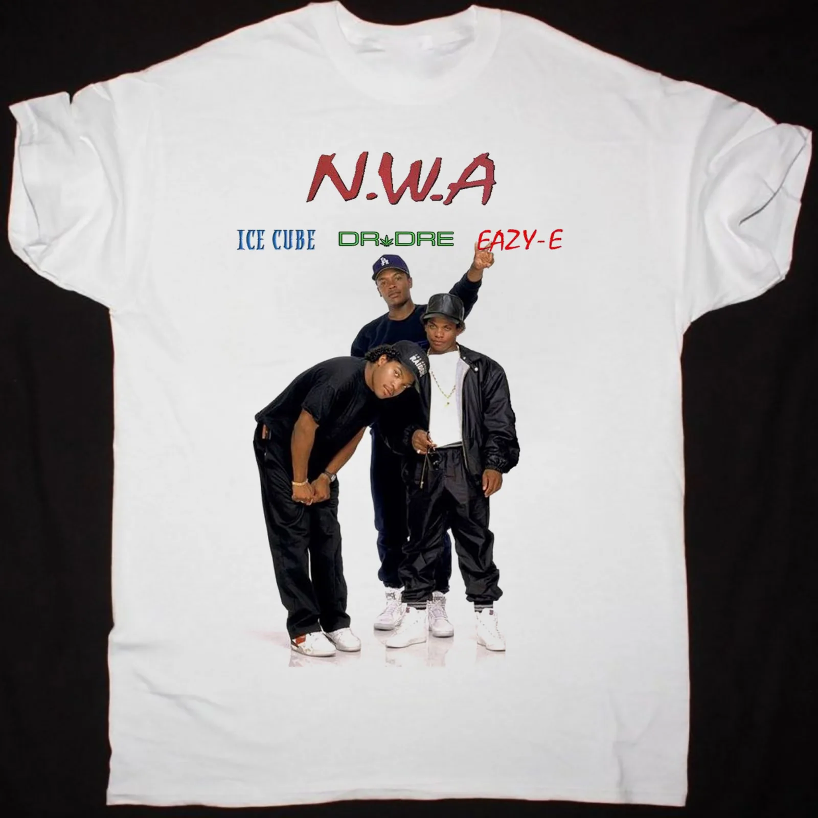 Hot Ice Cube Dr Dre Eazy E Nwa T-Shirt Bianco Uomo Taglia S A 5Xl Ventagli Regalo Hc886