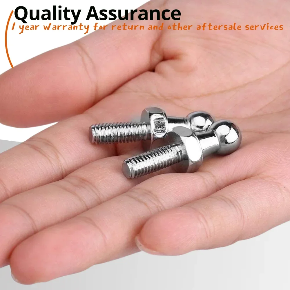 10mm M6 M8 Ball Stud Bolt Screw Gas Spring Lift Support Strut Ball Joint Thread Ended Fitting Universal Qty(4)