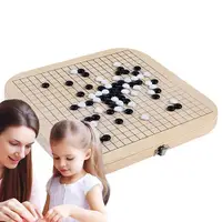 Go Game Set Chinese Weiqi Go Game Board Folding Table Go Chess Set Toy Go Game Wood Go Game Portable Board Game Chess Pieces Che 2