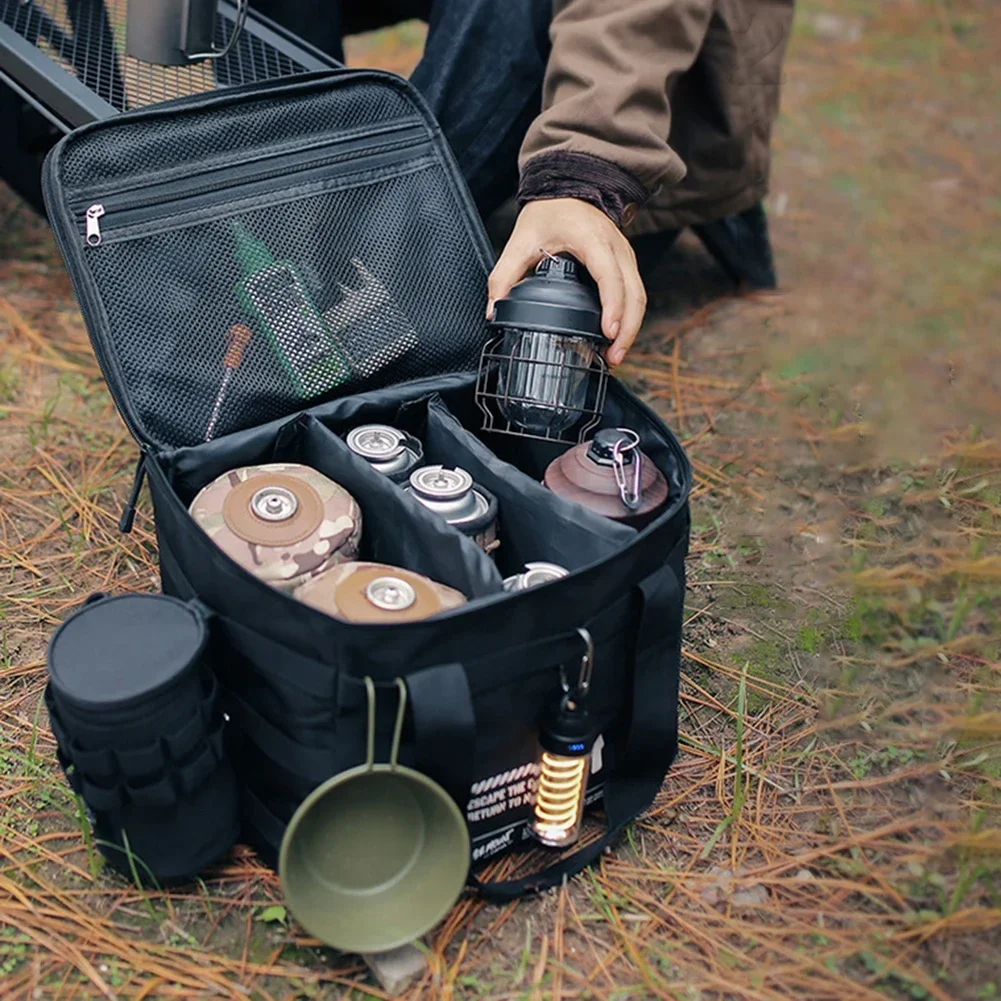 Portable Gas Tank Bag Large Capacity Picnic Organizer Cookware Utensils Kit Bag Outdoor Storage Box Camping Supplies