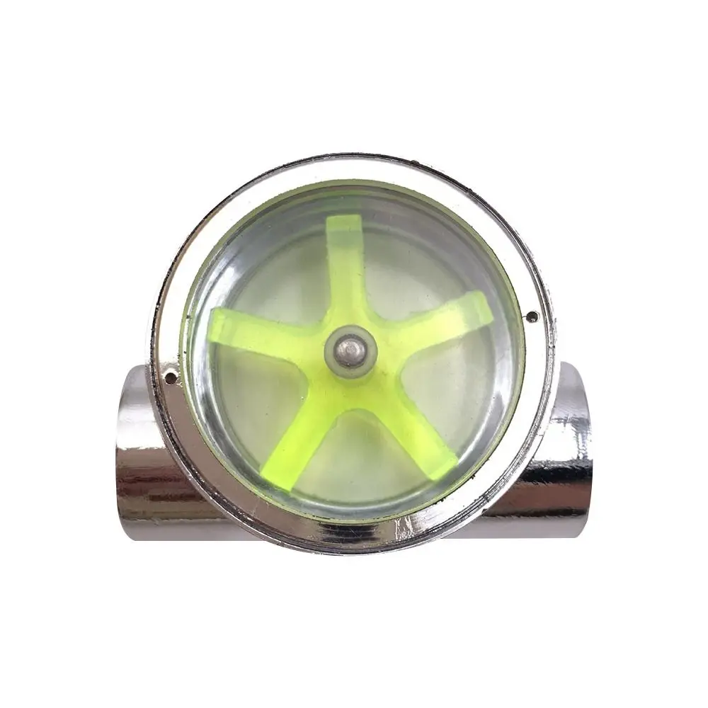 Description Picture 4 of itemG1/4 Threaded 2 Ways Flow Meter Five Impellers Water Cooling Flow Indicator Copper Chromed Shell Flow Measuring Instruments