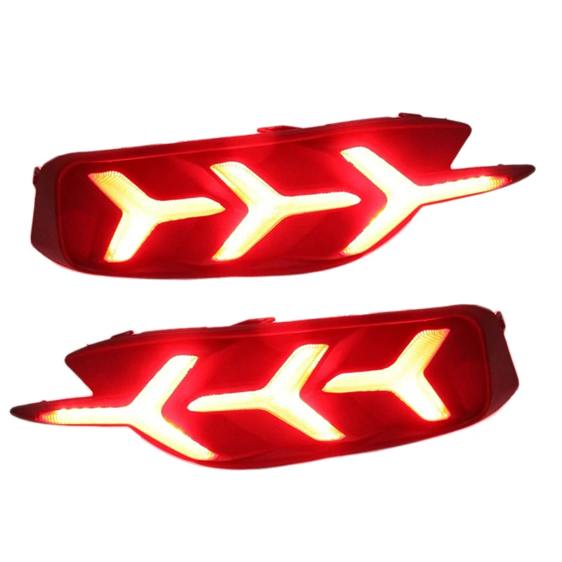 

Pair LED Reflector Rear Bumper Tail Brake Signal Lamp for Honda CIVIC 2016 2017