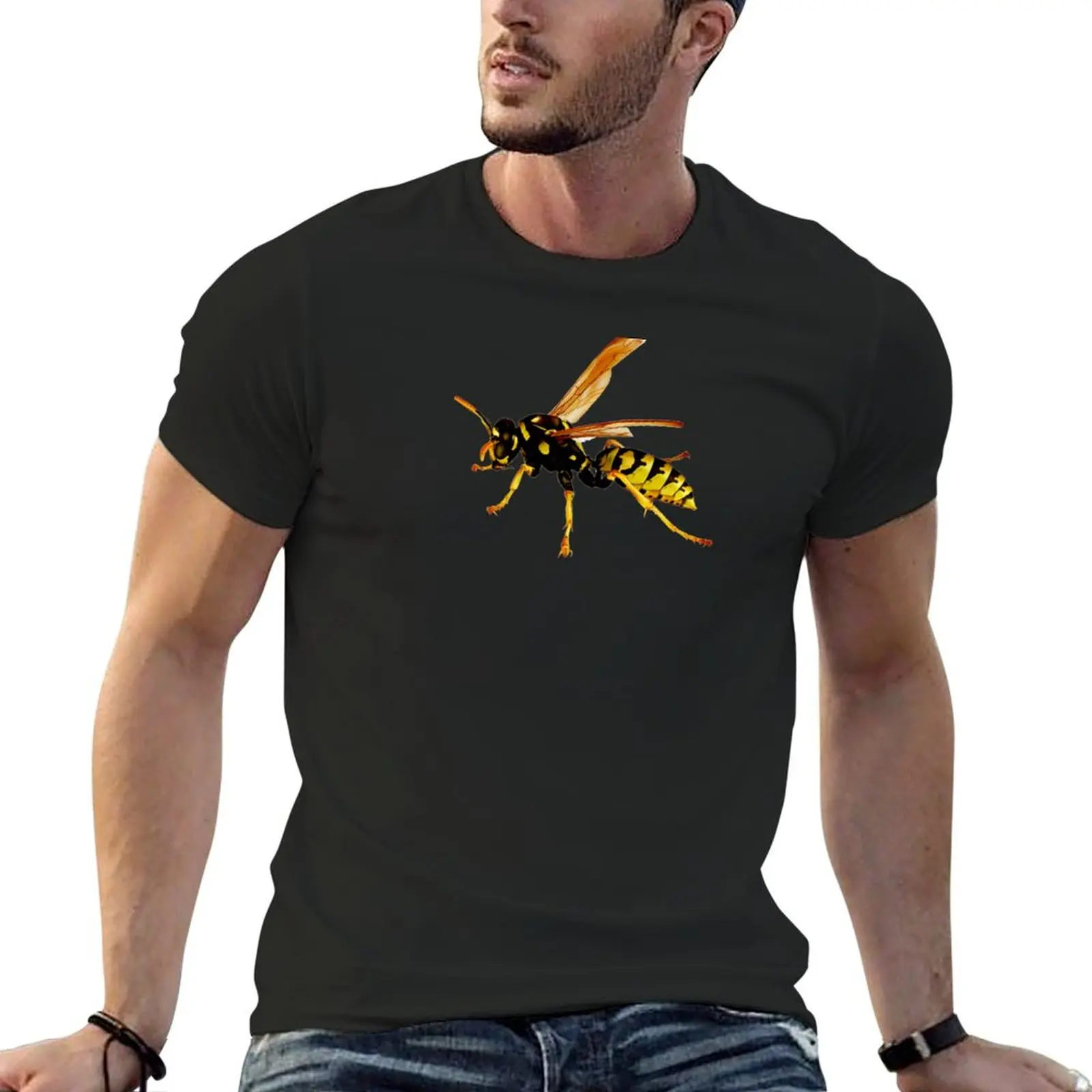 

WASP T-Shirt plain oversized graphic tee mens t shirts top quality