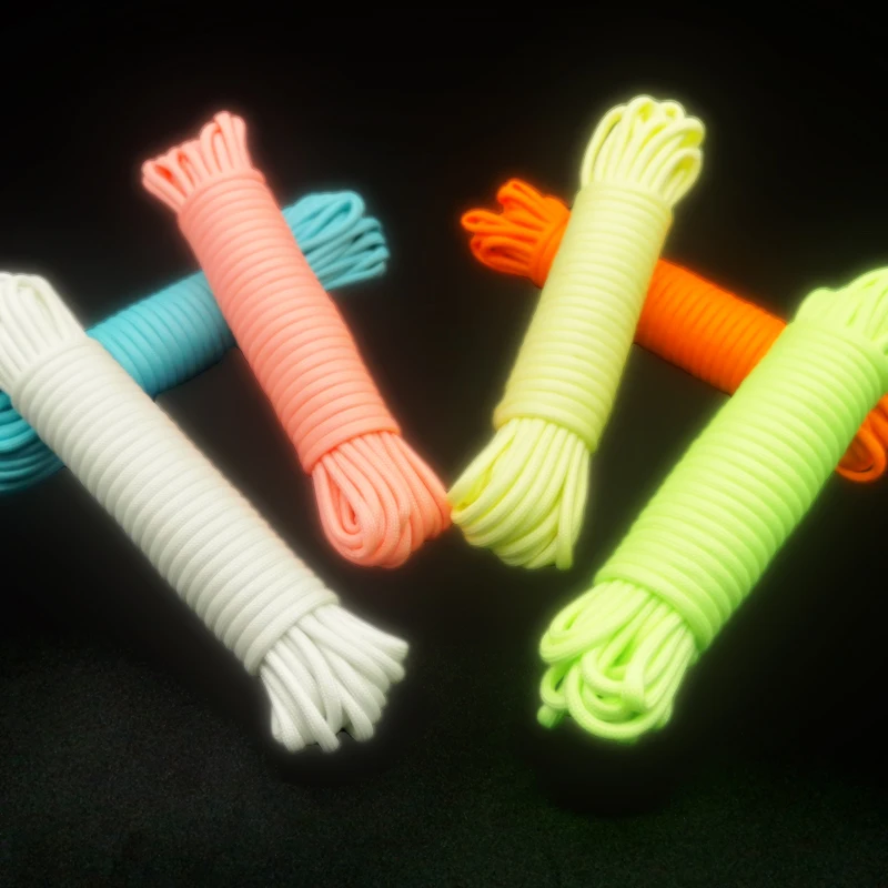 4MM High Quality 5/10/20/30m Survival Paracord Luminous Rope