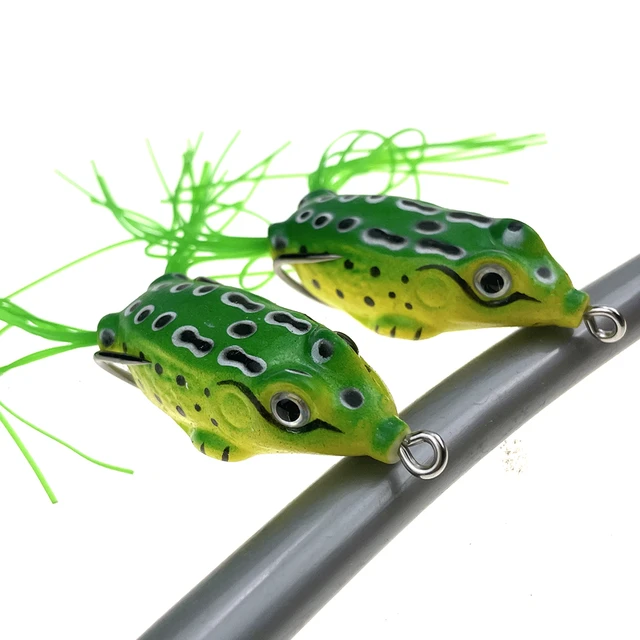 HENGJIA Frog Fishing Lures for Bass ，Weedless Fishing Lures，Top Water Frog  Lures for Bass Fishing，Perfect Lifelike Surface Bass Lure, for