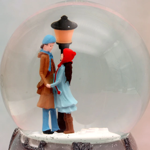 Décorations de boîte à musique de Noël, arbre de Noël, vieil homme, boule  de cristal, sac de bénédiction, cadeau créatif, carrousel de lumières de  neige, nouveau - AliExpress