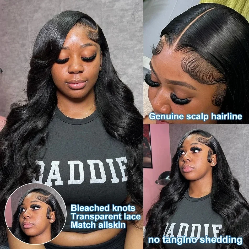 250 Density Body Wave Lace Front Human Hair Wigs 360 Full Lace Frontal Wigs For Women Brazilian 13x6 Pre Plucked With Baby Hair 6