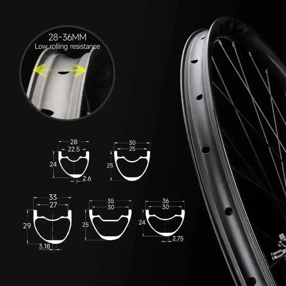 Paire De Roues Carbone 700c Vélo Route - Tubeless, Cliquet, Moyeu HG XD MS - Boost