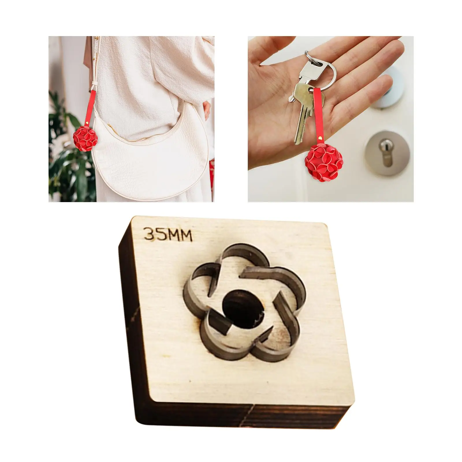 Petal Leather Cutting Die Handcrafted Leathercraft Accessories Starter Professional Crafting Handwork Wooden Base Stencils