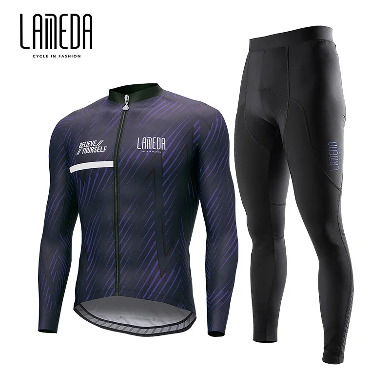 

LAMEDA Cycling Jersey Suit Winter Windproof Fleece Men's Long Sleeve Riding MTB Road Bike Warm Jacket Bicycle Accessories