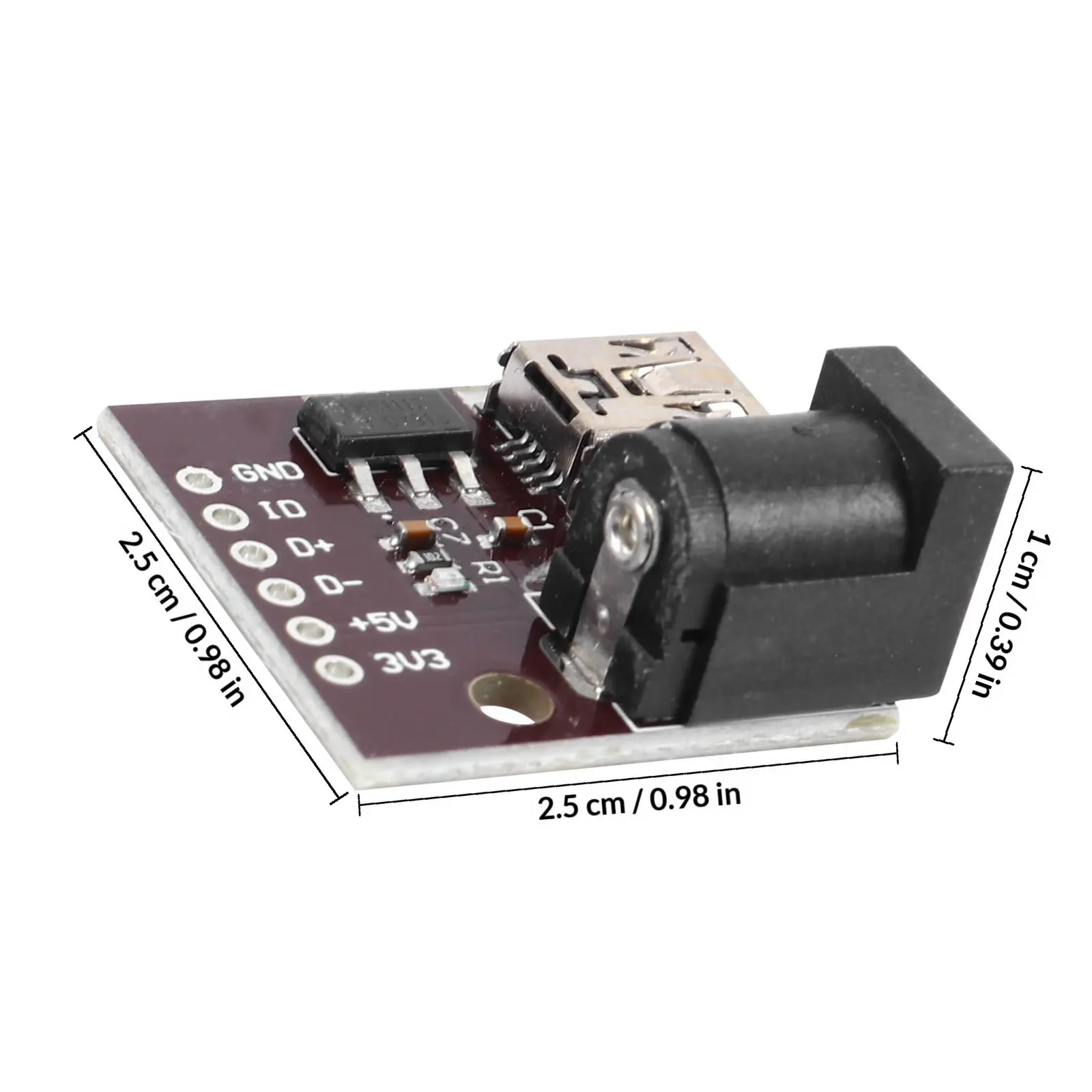 5Pcs USB 전원 인터페이스 모듈 안전 소재 과부하 보호 미니 충전 포트 보드 5V 입력 고내구성 전원 공급 장치