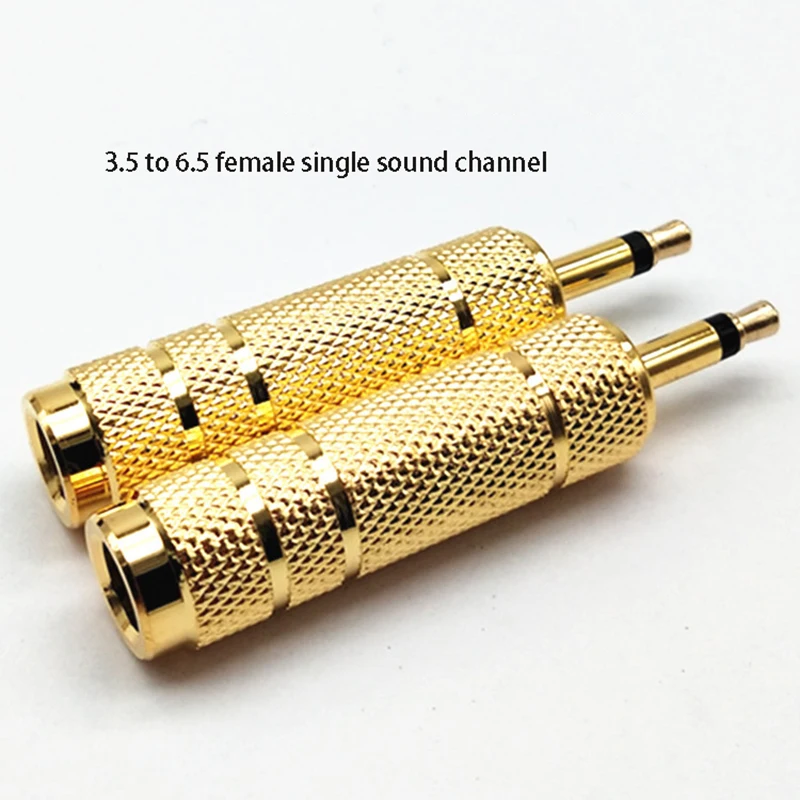Premium 6.35mm to 3.5mm Mono Jack Plug Connector - Gold-Plated Aux Audio Adapter