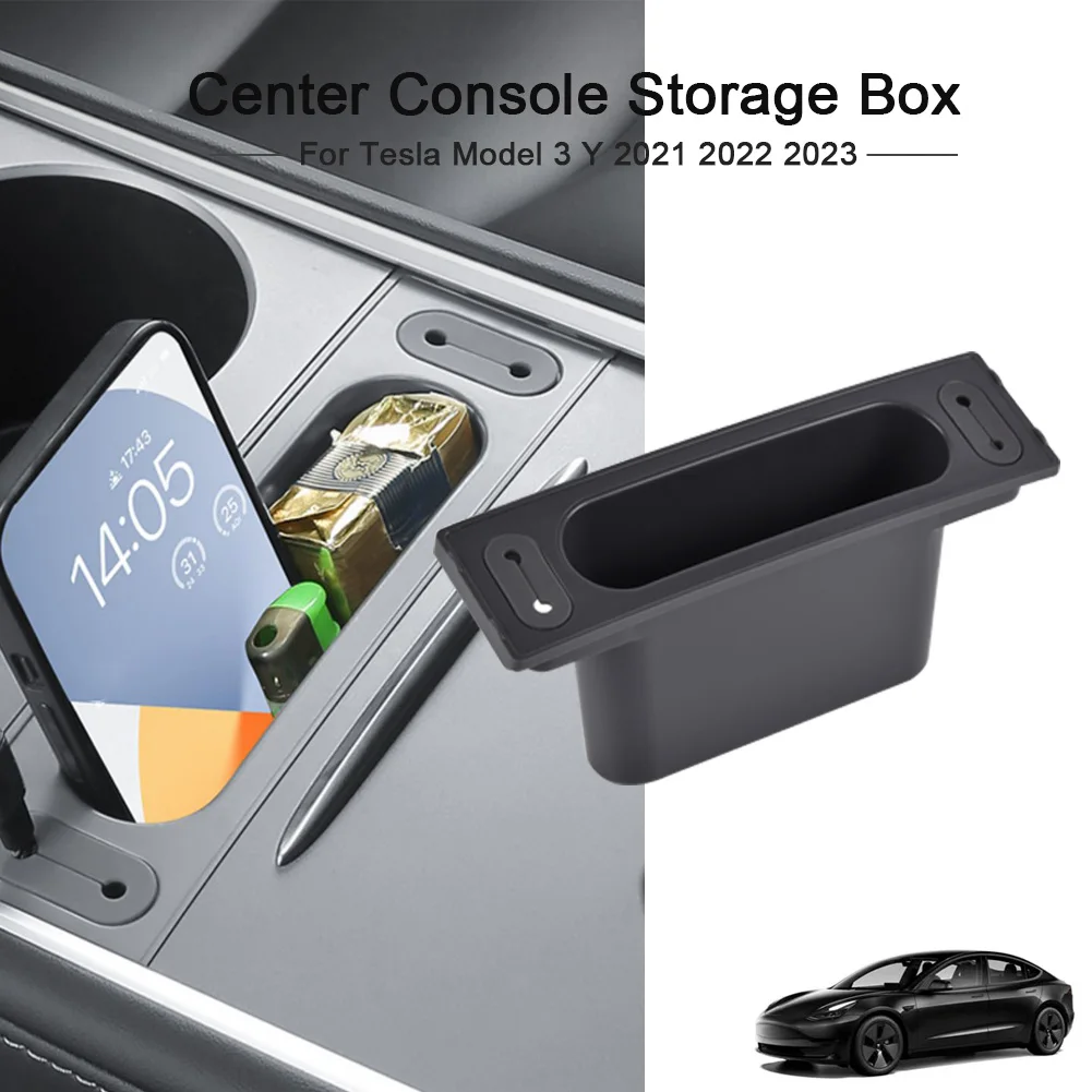 

For Tesla Model 3 Y 2021 2022 2023 USB Hub Cable Management Storage Interior Organizer Box Center Auto Accessories Console New