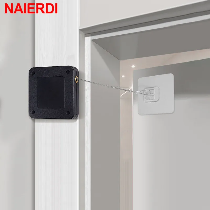 NAIERDI Automatic Door Closer PunchFree Adjustable Door Closers For