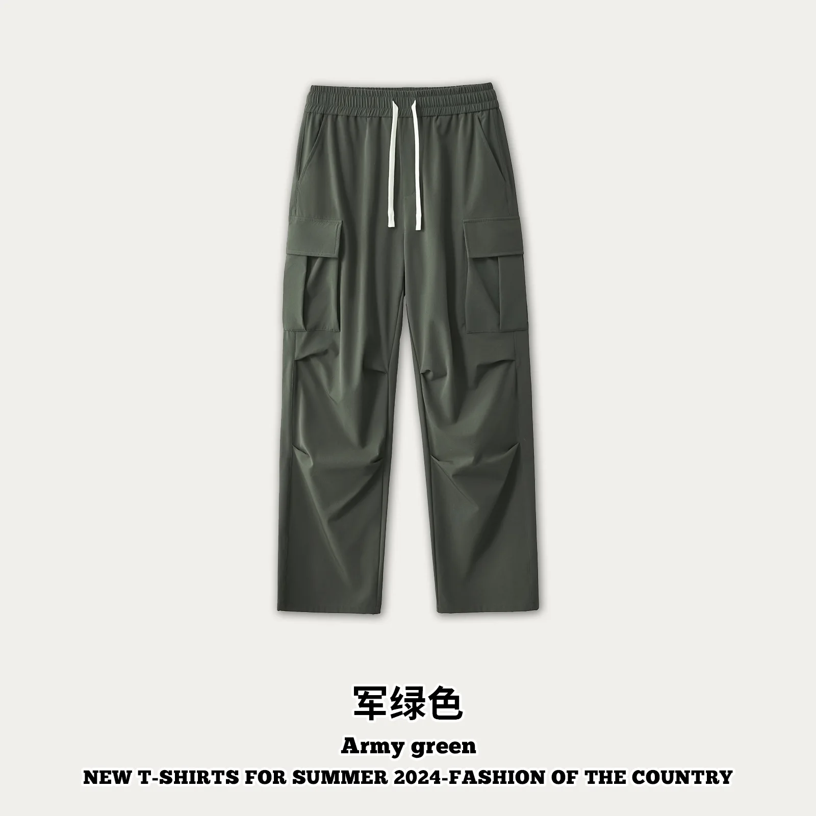 Pants For Men Unisex Spring Summer New Retro Adjustable Cargo pants Casual Trend Luxury Brands Big Pocket Trousers Male