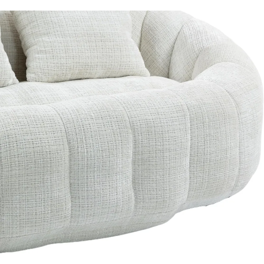 Bean bag sofa, , giant chair, round lazy sofa with wide backrest for living room, reading room, bedroom 5