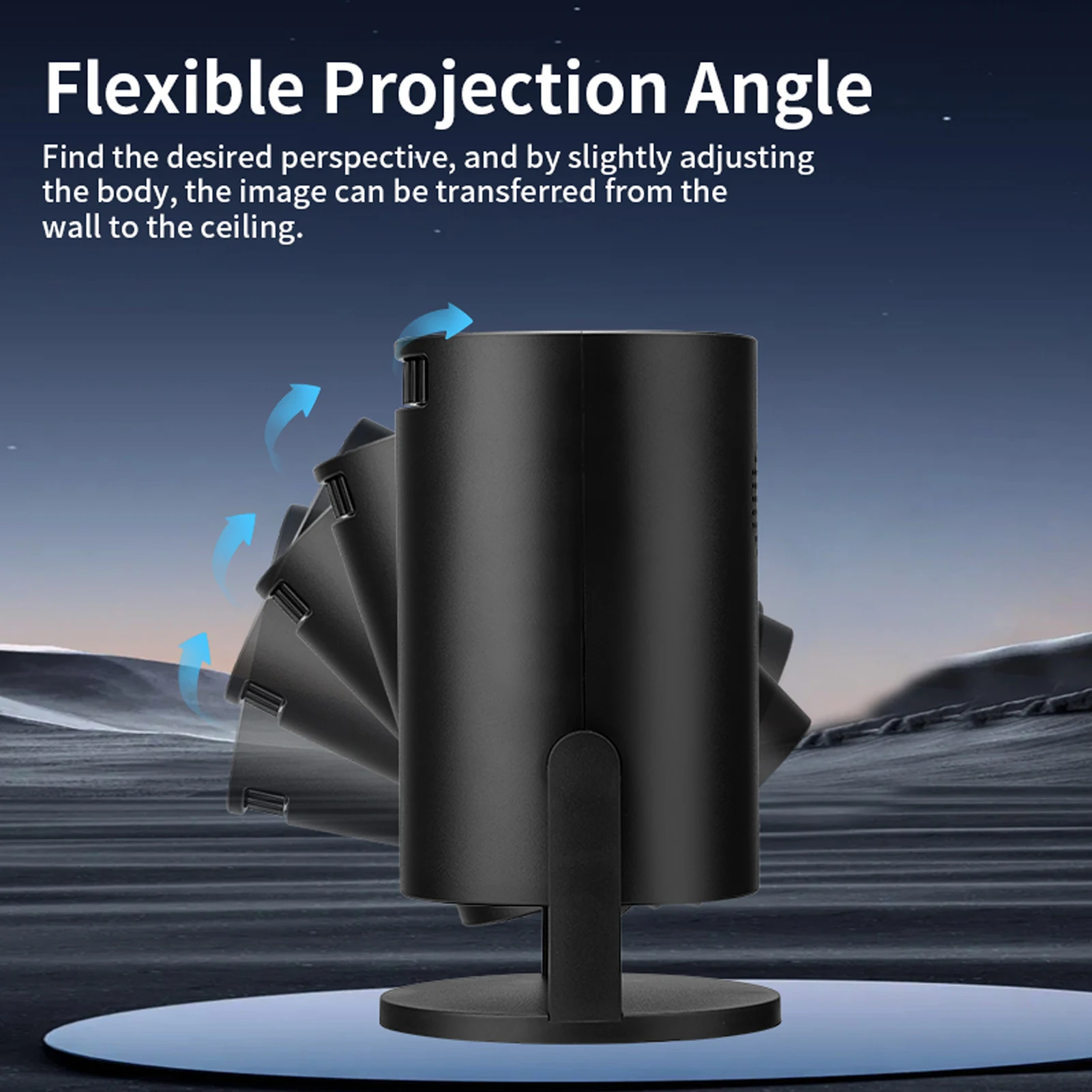 Video Projector Bluetooth Wireless Fidelity 1080P 270 Degree Adjustable USB TV Sticks Small Projector for Laptop PC Smartphone