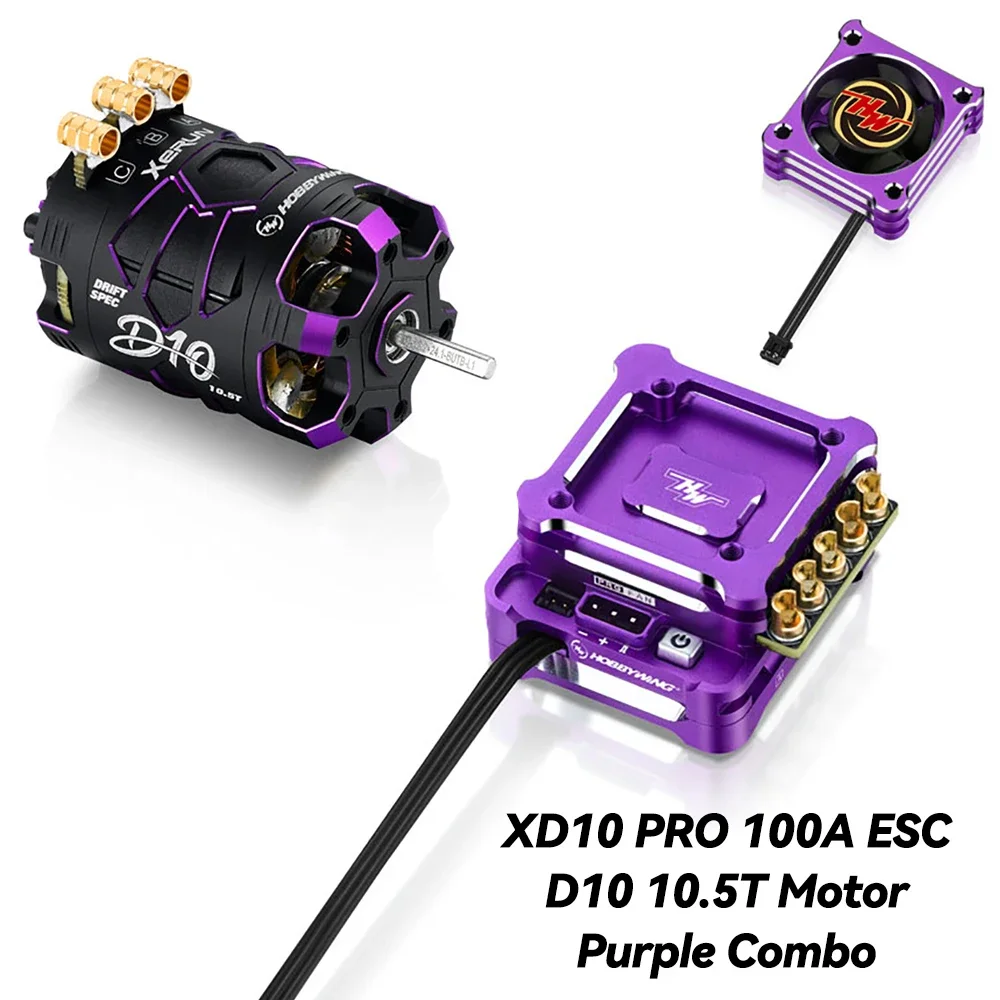 HOBBYWING XERUN XD10 PRO 100A ESC D10 10.5T 13.5Tモーター センサー
