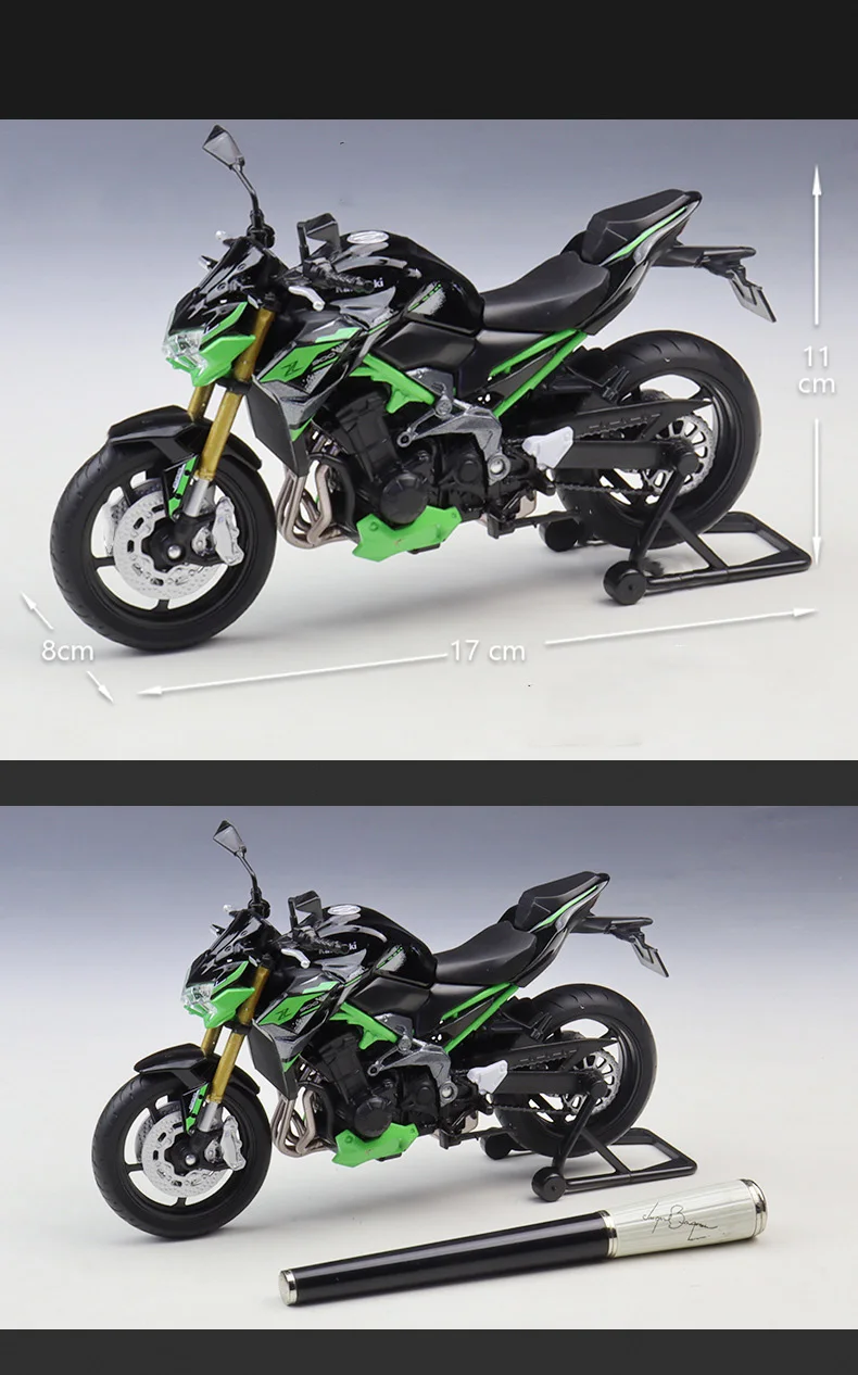 WELLY 1:12 Kawasaki Ninja Z900 SE Legierung Sport-Schwerlastmotorrad Metall Geländemotorrad Modell Kinderspielzeug Geschenk – Detail 2