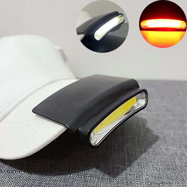 Lampe frontale Portable à LED COB, Mini chapeau à clipser