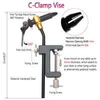Hardened Steel C-Clamp Vise Fly Tying Tool Kit 8pc/Set 3