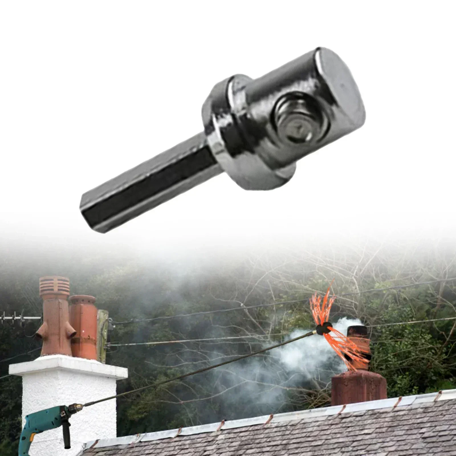 Chimney Cleaning Brush Drill Adapter Replace Versatile Compatibility for Linking Electric Drill and Chimney Cleaning Tool 1pc