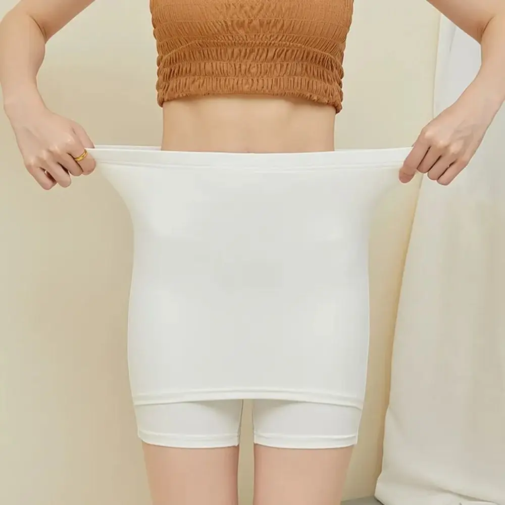 Women Safety Shorts Plus Size Double Layer Panties Slim Fit Elastic Seamless Underwear