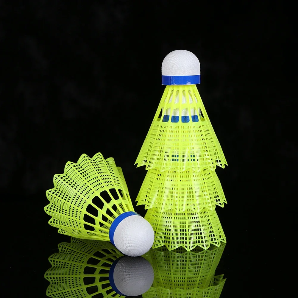 Badminton Shuttlecock 6pcs/set Nylon Shuttlecock Table Fiber Ball Head Full Round Wool Style Plastic Badminton for Outdoor Training Use Durable