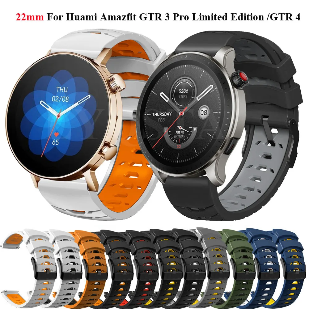 Cinturino In Silicone Per Amazfit Gtr 3 Pro Edizione Limitata Per Xiaomi Huami Amazfit Gtr 4 42 47Mmgts 4/3/2E/2 Mini/Bip 3/U Pro 22 20Mm