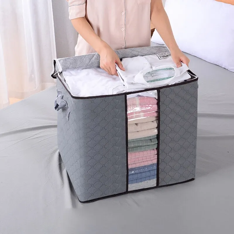 Non-Woven Clothes Storage Box for Clothing And Bedding Storage 1Pc/2Pcs clothes storage box