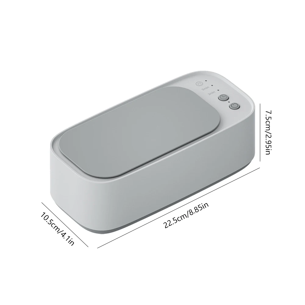 Portable Ultrasonic Cleaning Machine 45KHZ High Frequency Vibration Cleaner 360° Timing Washing for Jewelry/Eyeglass/Makeup Tool