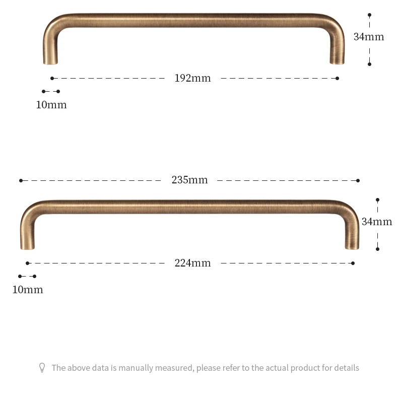 wardrobe pull handle antique brass solid metal