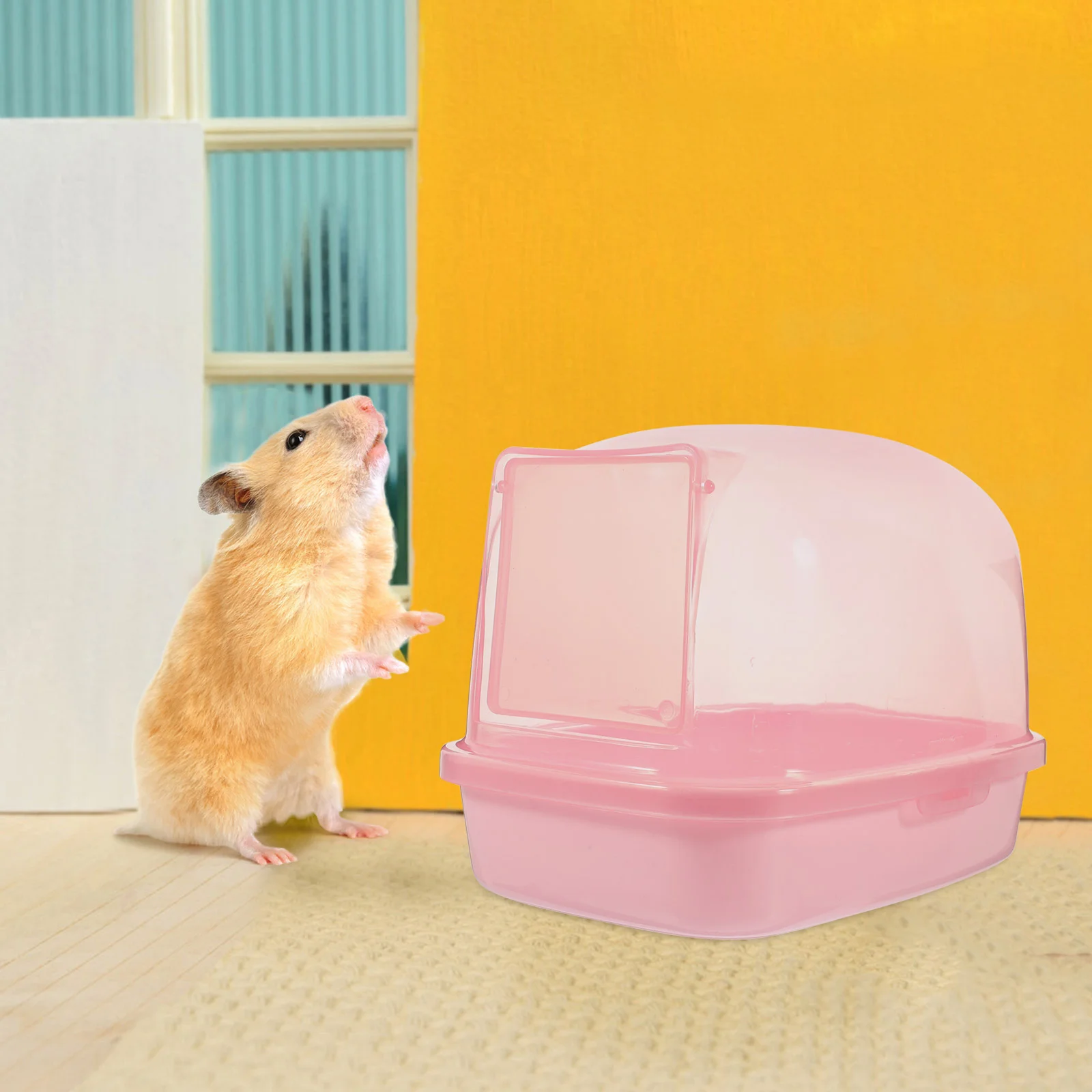 

Hamster Sand Bath Box Transparent Hamster Bathing Box Small Pet Sand Bath Container