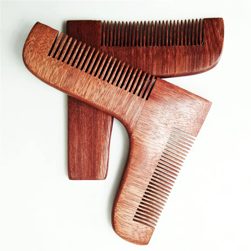 مشط لحية خشبي مضاد للساكنة للرجال ، العناية بالشارب ، أداة تصفيف ، 1 صيحات