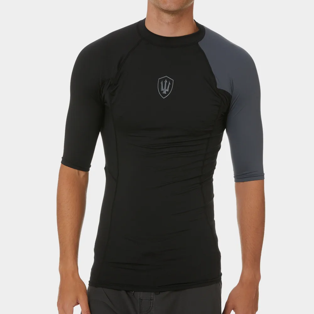 Summer Men's Rash Guards Shorts Sleeve Surfing Shirts Quick Dry Polyester Swimwear Keep Warm UV Sun Protective Swim Beach Tee