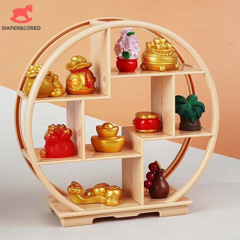 Dollhouse Miniature Display Shelf Stand - DIY Decorative Accessories