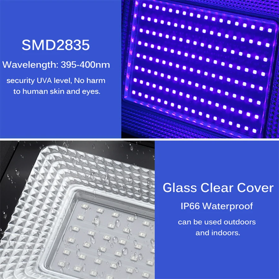 Lot De 2 Lampes UV Lumière Noire 395 Nm - Rechargeable USB-C - 3 Modes - Pour Fêtes, Décoration, Halloween