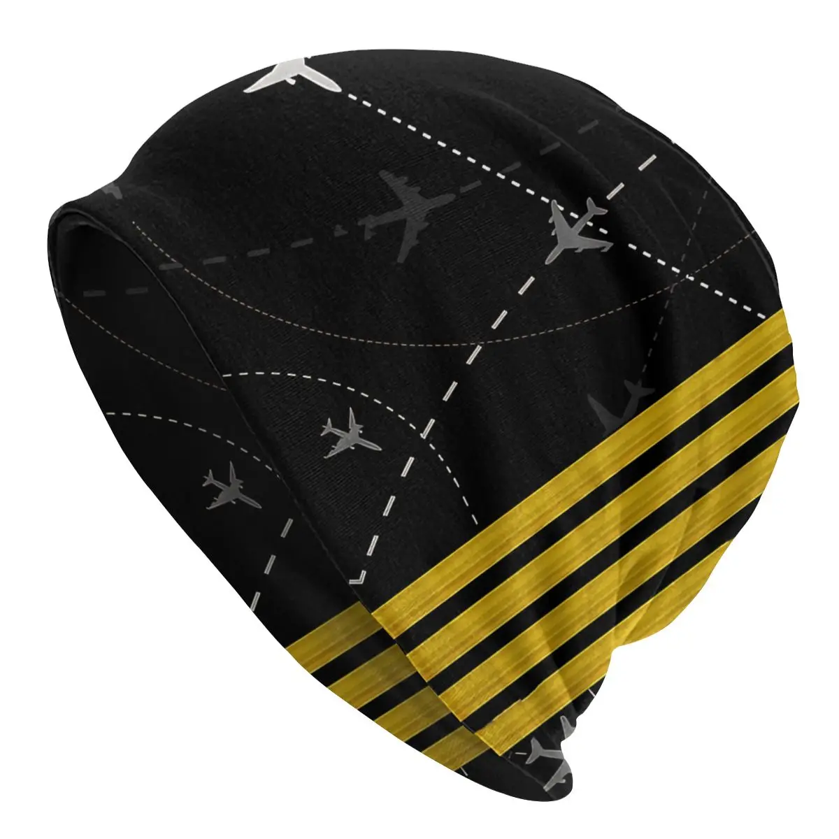

Flight Routes Stripes Airplane Airport Sign Spring Autumn Soft Beanie Hats Bonnet Sport Pullover Breathable Fitness Turban Cap