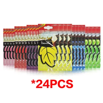 Désodorisant pour voiture, papier de thé parfumé naturel, parfum de vanille suspendu automatiquement, parfum en forme de feuille, accessoires d'intérieur de voiture, 6/24 pièces 1
