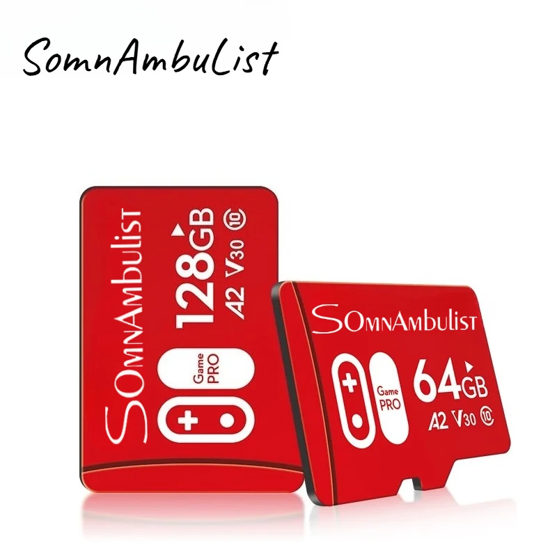 SomnAmbuList 마이크로 TF SD 카드 32GB 64GB 고속 클래스 10 실제 용량 128GB 미니 SD 메모리 카드 스마트폰용 TF 카드