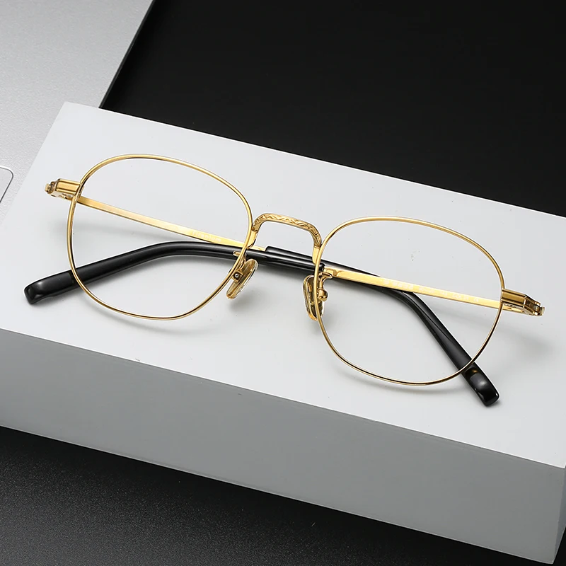 

Классические очки с защитой от синего света, мужские и женские очки с резьбой и рисунком, большие квадратные титановые очки, компьютерные очки, S8892