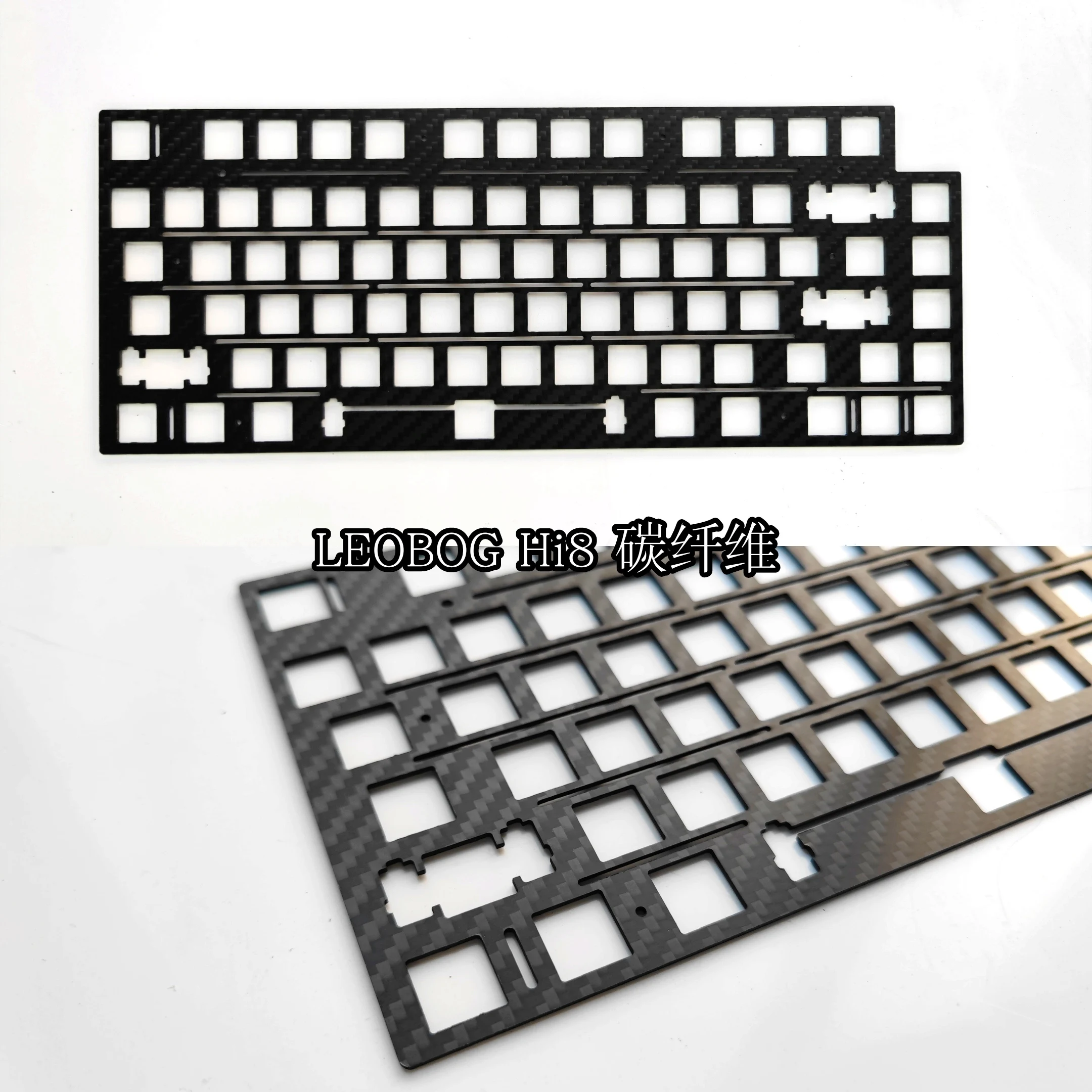 Leobog Hi8 Alumínio Fibra de Carbono Placa de Teclado de Aço Fr4 Placa Montada Estabilizador tipo - Imagem 2