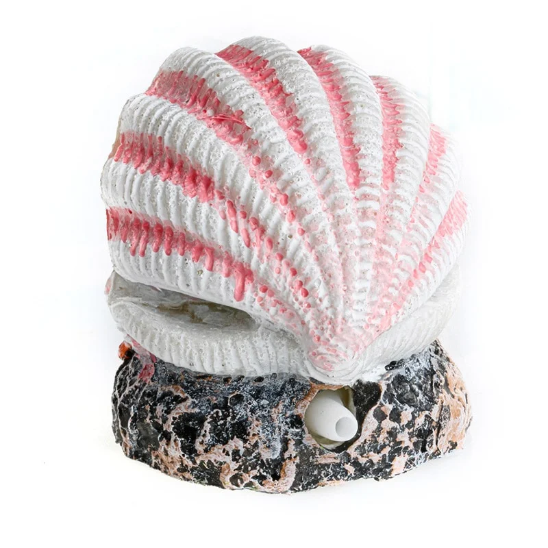 Shell Pearl & Air Stone Fish Tank Bubbler Ornament
