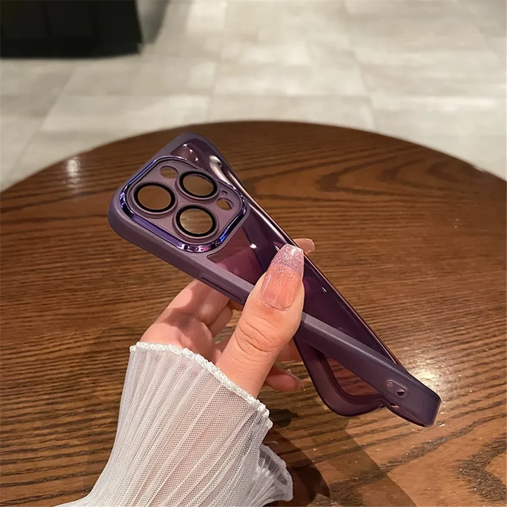 Soft Silicone Transparent Phone Case with Camera Protection