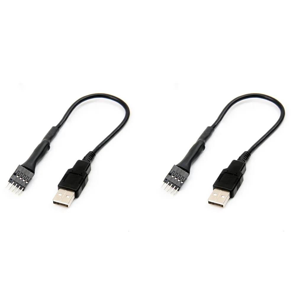 

2Pcs 20cm 9 Pin Male to External USB a Male PC Mainboard Internal Data Extension Cable